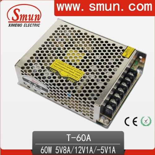 High Quality Triple Output Switching Power Supply 60W 5V 12V -12V DC Output LED Driver Indoor Led Lighting Use