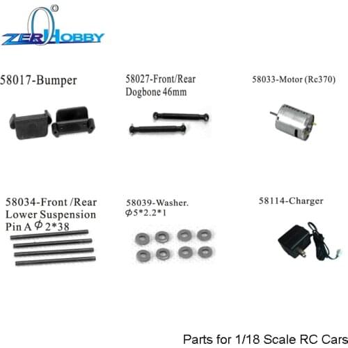 HSP RC CAR ACCESSORIES SPARE PART NO. FOR HSP 1/18 SCALE ELECTRIC POWERED REMOTE CONTROL RC CAR NO. 94803 94805