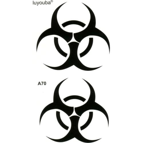 Danger Sign Waterproof Temporary Tattoos Men Tattoo Art Flash Tattoo Stickers Tattoo Henna Tatoo Fake Tattoo Sleeves