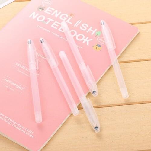 1pcs Transparent Pen Case Novelty Stationery Transparent Pen Kawaii Universal Neutral Gel Pen Case Kawaii School Supplies