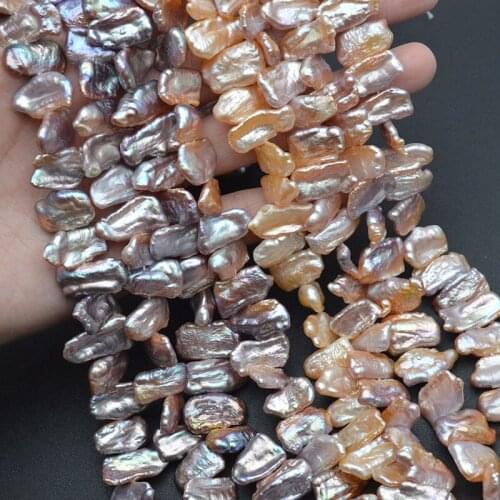 10*20mm Rectangle Good Quality Natural Purple Pearl Loose Beads for Jewelry Making Irregular Pearls Wholesale