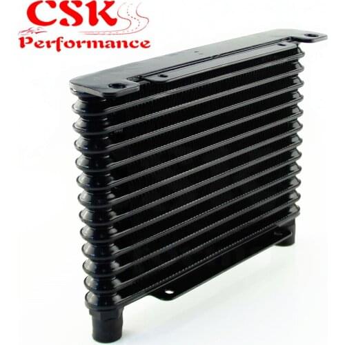 10-AN 32MM 13 ROW ENGINE/TRANSMISSION RACING COATED ALUMINUM OIL COOLER Black