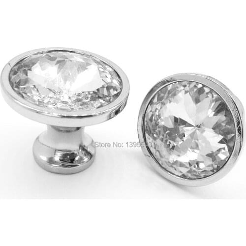 New 10pcs 30mm Crystal Cabinet Drawer Knob Chest Handels Furniture Handle Wardrobe Closet Cabinet Pulls Cupboard Shoes Box Knobs