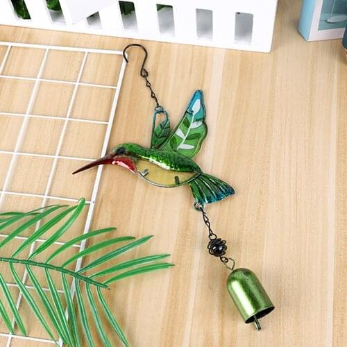 2021 Humming Bird Wind Chime Bell Hanging Gift Ornaments Pendant Wall Window Decor Home Decor Home Decoration Accessories