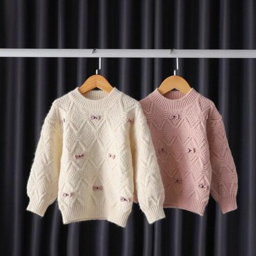2021 Ins Fashion Girls Sweaters Winter Children Twist Sweater Outwear Coat Fashion Winter Pullovers