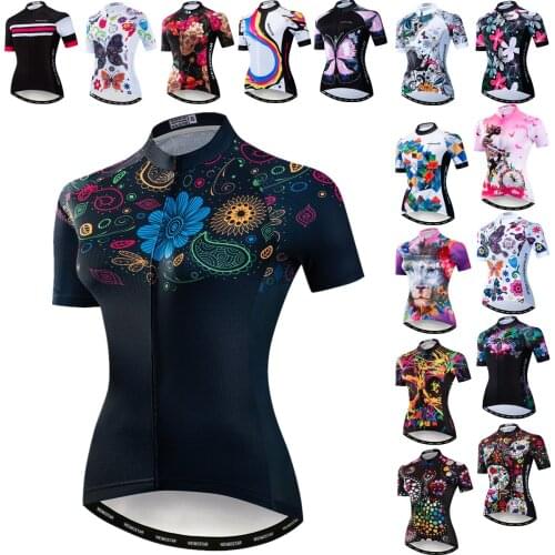 2021 Cycling Jersey Women Bike Shirts Top Breathable Quick Dry Ladies Summer Short Sleeve Cycle Jackets