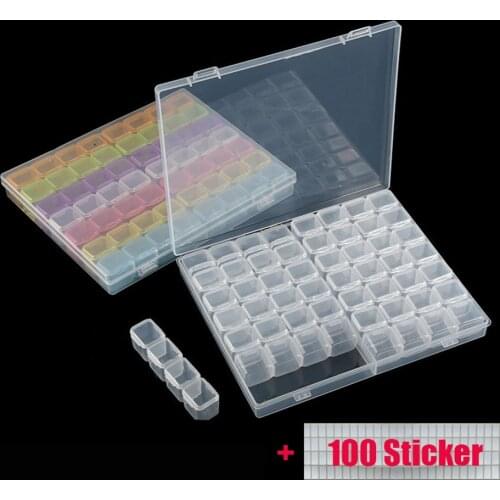 28/56 Cells Diamond Painting Tools Beads Container Diamond Painting Accessories Rhinestones Storage Case Organizer Dropshipping