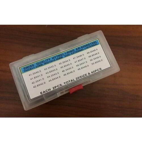 Free Shipping 40pcs 1.25mm Large Size Watch Crystal O Ring Gasket from 40.5mm to 50mm