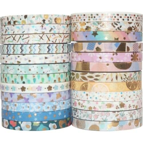 BMBY-24 Rolls Washi Tape Sticker Scrapbooking Adhesive Paper Japanese Stationery DIY