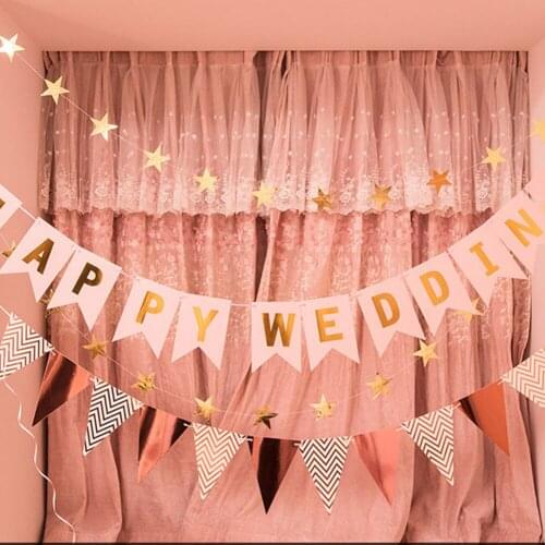 Gold Pink Board Garland Banner For Bride To Be Bridal Shower Birthday Party Decoration Kids Room Decor Congratulations Banner