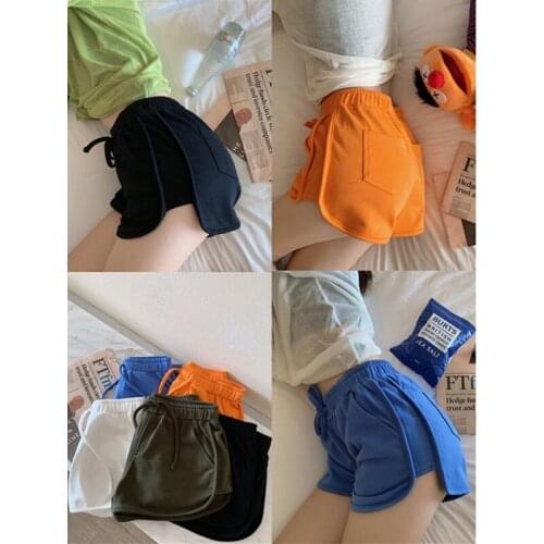 Summer Wide Leg Shorts Women Fashion Ladies Elastic Waists Short Pants Girl Cotton Shorts Female Solid Color Home Shorts S-5XL