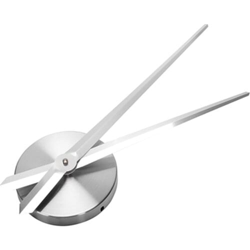 HOT-Noiseless Wall Clock Silent Movement Kit Clock Mechanism Parts With Clock Hands Wall Clock Diy Repair Parts - Silver