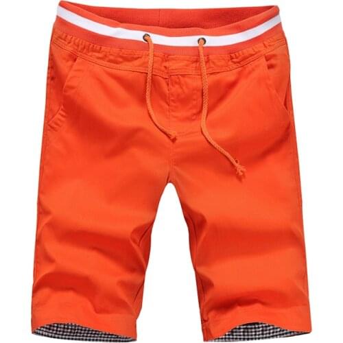 2020 new summer style men cotton casual shorts solid knee length mens shorts bermuda beach shorts ABZ392