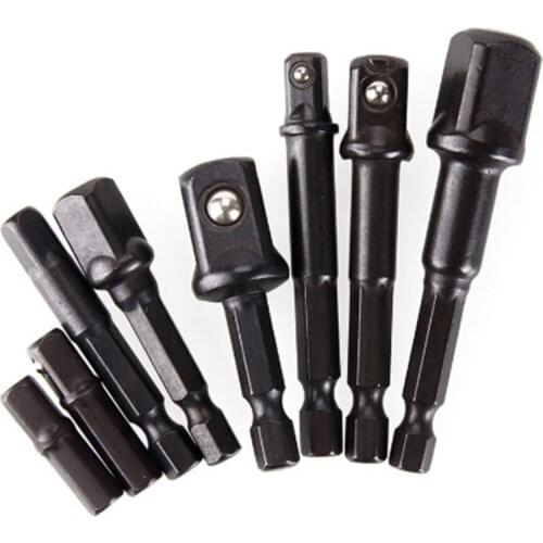 Socket Adapter Bit Set Hex Drill Nut Driver Power Shank Connecting Rod Head Extension Drill Bits Tools