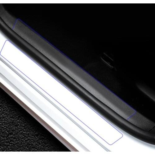 4pcs Car Sticker Door Transparent Sill Plate for VW Polo Passat B5 Golf 4 5 6 Jetta Mk6 Tiguan Golf CrossFox Plus Eos Scirocco