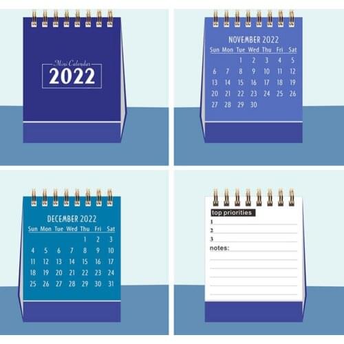 2022 Desk Calendar Standing Daily Planning Calendar Notebook Creative Simple English Mini Desk Calendar Dropshipping