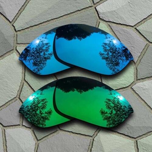Sky Blue&Jade Green Sunglasses Polarized Replacement Lenses for Oakley Half Jacket 2.0