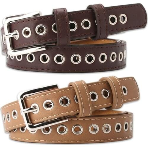 CANZE New Metal Perforated Belt Ladies Korean Fashion Hollow Accessory Belt