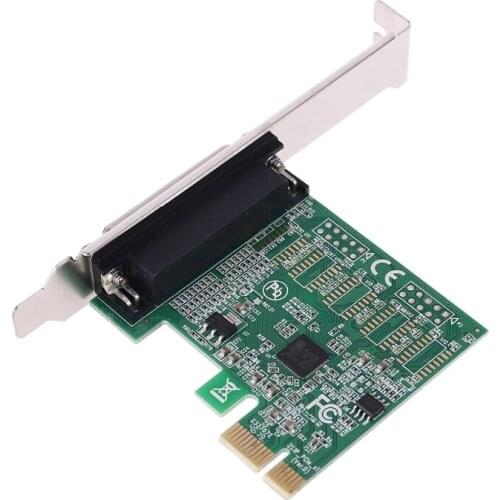 Parallel Port DB25 25Pin PCIE Riser Card LPT Printer to PCI-E Express Cards Converter Adapter AX99100