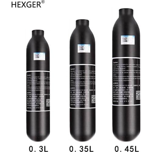 PCP Airforce HPA Tank high pressure Aluminium Cylinders 0.3 0.35 0.45Litre Paintball Diving Air Gun Rifle 300BAR/4500PSI M18X1.5