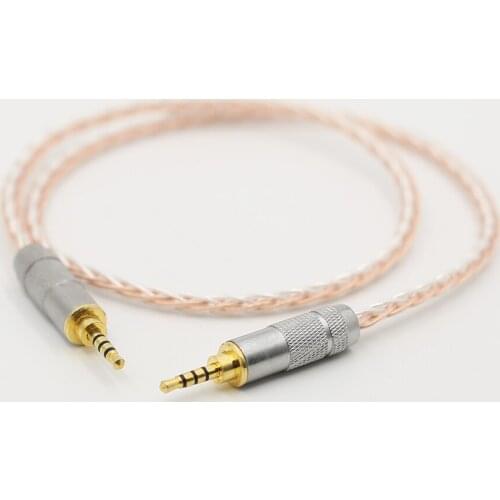 2.5mm to 2.5mm TRRS Balanced 4pin 8Croes Copper Silver Mixed Audio Male to Male Aux Cord HIFI 2.5mm to 2.5mm Balanced Cable