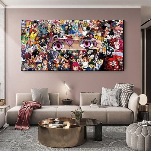 Japanese Anime Classic Characters Posters Canvas Painting Prints Collection Of Popular Wall Art For Kids Living Room Home Decor