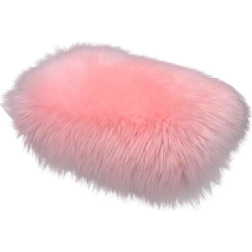 Fluffy Car Armrest Seat Box Cover Protector Warm Furry Sheepskin Wool Auto Center Console Cover winter ArmRest Cushion Pad Cover