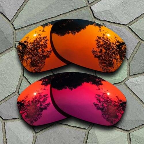 Red Orange&Violet Red Sunglasses Polarized Replacement Lenses for Oakley Pit Bull