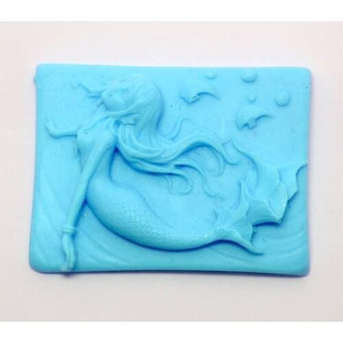 Mermaid Style Liquid Silicone Molds DIY Handmade Soap Mold Beautiful Craft Cake Decorating Mould