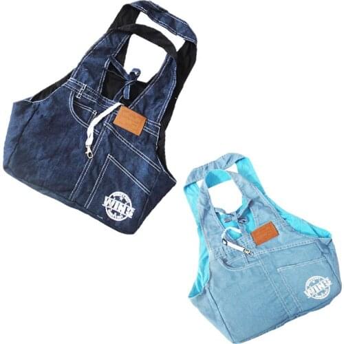 ETHIN Fashion jeans dog carrier bags Pet Sling BackBag Pet Dog Cat Puppy Carrier Travel Tote Shoulder Bag