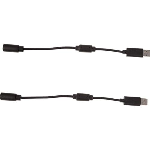 For Microsoft Xbox 360 Game Controller Extension Cable Cord 2Pcs/Lot USB Breakaway Converter Adapter for Xbox 360 Wired Gamepad