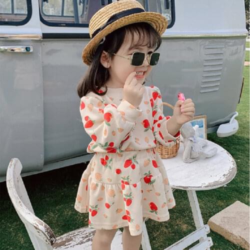 2020 Girls Spring Autumn Clothing Set Printed Sweatshirts Jackets+skirts,baby Kids Fashion Casual Suits Child Clothes