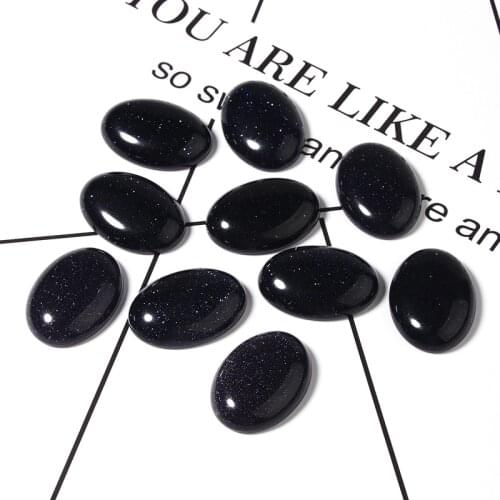 Xinyao 10Pcs 10x14mm 13x18mm 18x25mm Blue Sand Stone Cabochon for DIY Jewelry Making