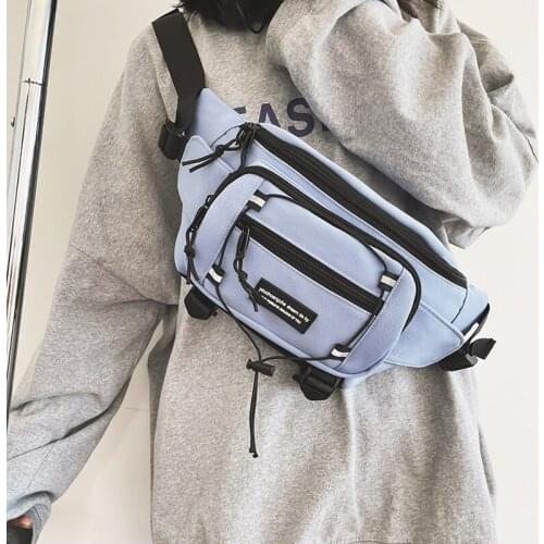 Japanese Harajuku Chest Bag Women&Men Unisex Crossbody Bags New Nylon Bag Large-capacity Handbags Phone Bag Purses Waist Bag