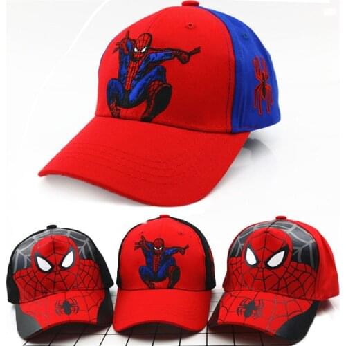2-8Y Spiderman Student Hat Boy Girl Travel Caps Disney Anime Figure Marvel Series Shading Cap Childrens Birthday Gifts