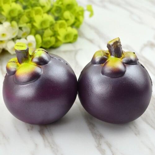 050 Imitation mangosteen fake fruit model rockery soft 8*7cm