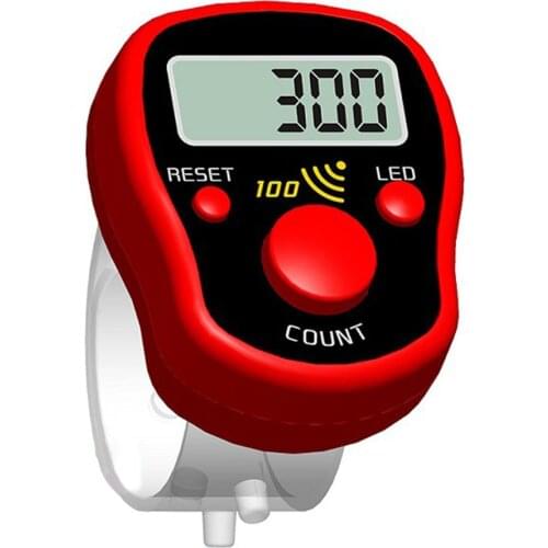 Digital Led Finger Counter For Prayar Chanting Buddha Step Manual Electronic Handheld Tally Clicker Ring Golf Stitch Marker
