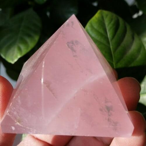 1pcs Natural rose crystal pyramid natural crystal reiki healing