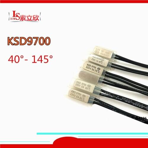 10PCS Normally open Temperature control switch KSD9700 5A 250V 40-240degrees 35C 40C 55C 60C 95C 100C Thermal protector switch