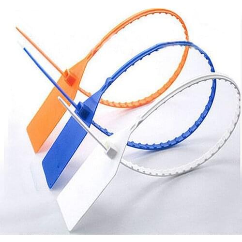 10PCS High quality Iron sheet Plastic tightening security seals Container truck Plastic Seals PP material Tanker seal 46.5cm