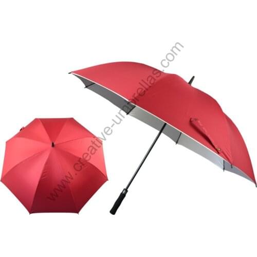 2pcs/lot free diameter 120cm anti-thunder anti-rust fiberglass auto open shoulder belts blue pongee silver coating golf umbrella