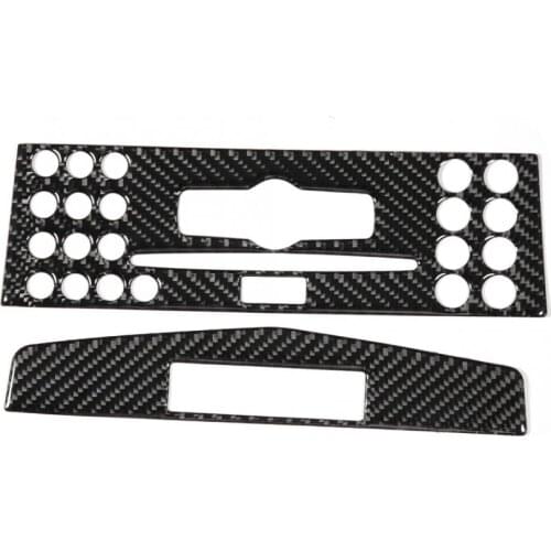 2Pcs Car Navigation Panel Cover Trim Soft Real Carbon Fiber Fit for Mercedes W204 2005 2006 2007 2008 2009 2010-2012 car style
