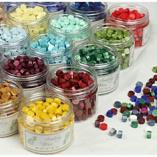 200pcs Retro Octagonal Sealing Wax DIY gift box wedding birthday party invitation envelope sealing wax plastic box