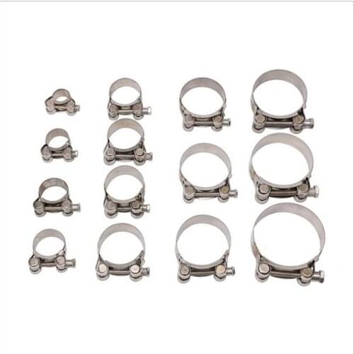 29-67mm 304 Stainless Steel Accessories Motorcycle Exhaust Pipe Clamp Hose Hoop Adjustment Muffler For Slip-on Type Muffler