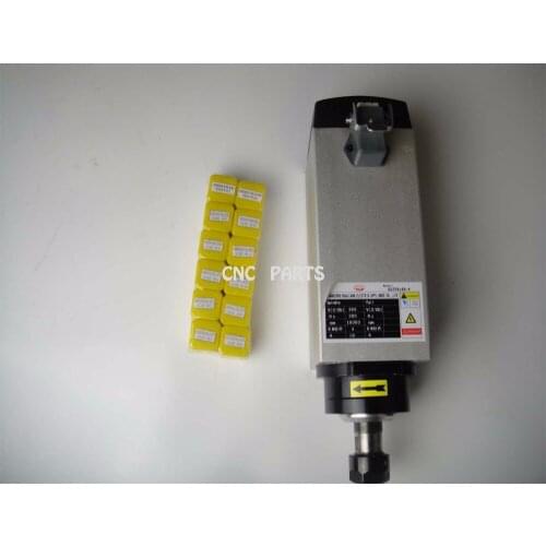 4KW square ER20 AC380V air cooling spindle+12 pieces ER20 collets