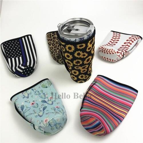 60pcs Tumbler Handler Sunflower Insulator Cooler fits 30oz tumblers Blender Bottles Lit can Coolers Coolie Cover Handle Sleeve