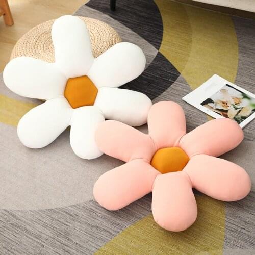 60cm Beautiful Daisy Flower Plush Pillow Soft Cartoon Plant Toy Stuffed Sunflower Doll Chair Cushion Kids Lovers Birthday Gifts