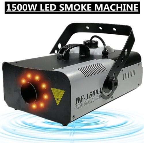 9X8W RGB 3in1 Remote LED 1500W smoke machine WIRE control 1500W fog machine of professional DJ equipment
