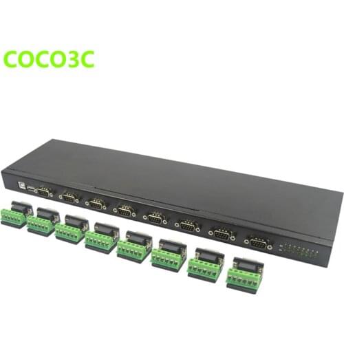 USB to 8 Ports RS-422 RS-485 Converter Box HUB Adapter