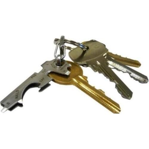 Fast shipping 8 in 1 Multi Tool Key Stainless Steel Outdoor Multi-functional Tool Key Ring Chain Bottle Opener